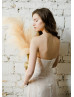 Strapless Ivory Lace Wedding Dress With Champagne Lining Strapless Ivory Lace Wedding Dress With Champagne Lining